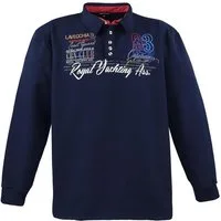 Lavecchia Sweatshirt Lavecchia Herren Sweatshirt LV-2024 (Navy, 5XL) Polo Langarmshirt