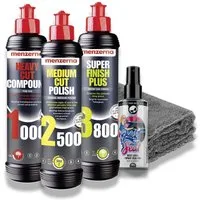 detailmate Menzerna Autopolitur - Mikrofasertuch Superflausch - Detailer Autopolitur (Set, Autopolitur Set), Politur + Mikrofasertücher + Detailer