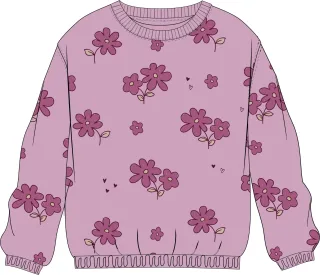 ATTENTION - Md.-Sweatshirt light rouge aop - Gr. - 110