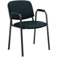 CLP Besucherstuhl Ken Pro (1er), stapelbar, Kunstleder, Armlehnen