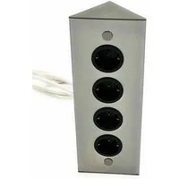 Thebo Thebo Eck-Steckdosenelemt ST 3007/320 4-fach, Edelstahl Mehrfachsteckdose