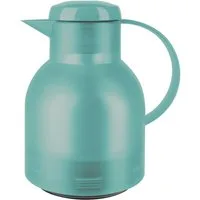 Emsa Isolierkanne Samba, 1 l, zeitloses Design, einfacher Knopfdruck, 24h kalt, 12h warm