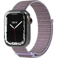 EAZY CASE Smartwatch-Armband Nylon für Apple Watch 11 10 9 8 7 6 5 4 3 2 SE Ultra, Nylon Sportarmband für Apple Watch 42-49mm Violett