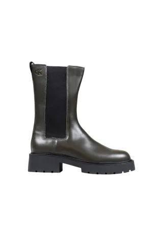 Stiefeletten mit Profilsohle und elastischem Einsatz