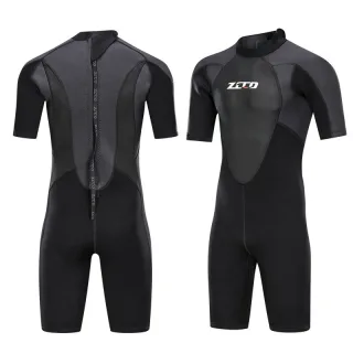 ZCCO 3mm Warm Wetsuit Neoprene Elastic Surfing Snorkeling ShortSleeves Diving Suit for Spearfishing Snorkeling Surfing