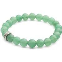 LAVISA Armband Armband Echte 8mm Edelstein Perlen, Kristalle, Onesize, Echte Edelsteine, Rostfreies Edelstahl, Wasserfest