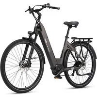 TTGO E-Bike Cityrad 28 Zoll, 75Nm Mittelmotor, 650Wh bis zu 140km, Lockout-Federgabel, 9 Gang Shimano, Kettenschaltung, Mittelmotor, 650 Wh, (Pedelec, Farb-LCD-Display, Hydr. Scheibenbremse, Tiefeinstieg), C7 SE, Drehmomentsensor, Elektrofahrrad für 