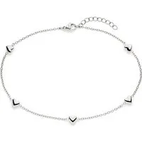s.Oliver Fußkette S.Oliver Damen-Fußkette Edelstahl Herz