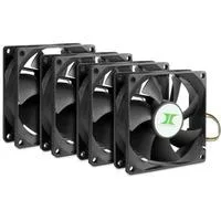 IPC Fan Set 80mm, Gehäuselüfter schwarz, 4er Set, 80 mm
