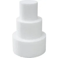 VBS Styropor-Figur Styroporform Torte, 3 Teile