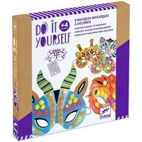 DJECO Verkleidungsmaske DIY: Mosaik-Masken Dschungeltiere Do it Yourself