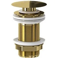 Lomadox Ablaufgarnitur FAUCET-140 Edelstahl Click-Clack Ablaufventil in Goldfarben, glänzend