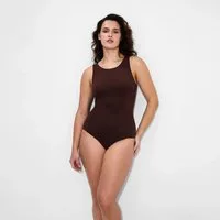 CREAMY Body Crew Neck Bodysuit String-Braun-XL (1-tlg)