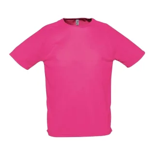 SOLS Herren Sporty Performance T-Shirt, Kurzarm, Rundhals (Neonpink)