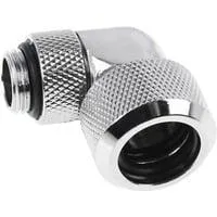 Eiszapfen 16mm HardTube Anschraubtülle 90° drehbar, Verbindung chrom, G1/4 für Acryl-Messingrohre - Chrome