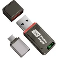Salcar 2 in 1 CarPlay Wireless Adapter für iPhone & Android, 5,8 GHz Dualband Adapter zu USB Typ A, Ultrabreite Kompatibilität für Fahrzeuge ab Baujahr 2016