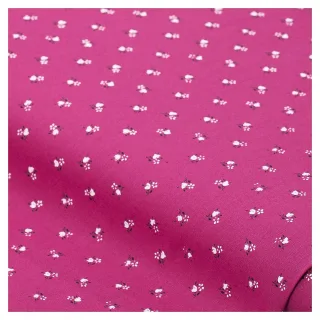 Baumwoll-Trachtenstoff "Streublümchen", fuchsia