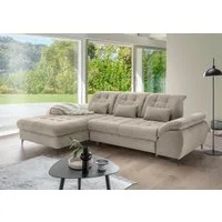 OTTO home Wohnlandschaft Delphino Multifunktionen, Bettfunktion, Breite 273cm, L-Form, inkl. Bettkasten, Schlaffunktion, Kopfteil- und Sitztiefenverstellung