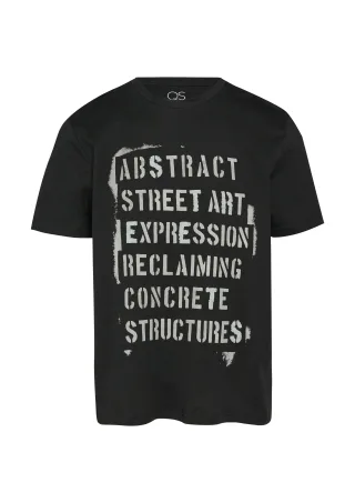 qs - T-Shirt schwarz - Gr. - S