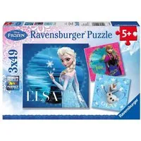 Ravensburger Puzzle Disney Frozen: Elsa, Anna & Olaf. Puzzle 3 x 49 Teile, 49 Puzzleteile