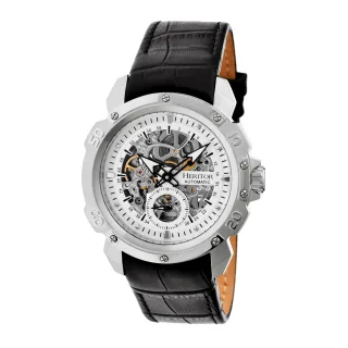 Heritor Automatikuhr Conrad Skelett mit Lederarmband
