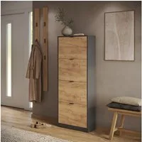 Vicco Schuhkipper Gizmo, Goldkraft Eiche/Anthrazit, 59 x 146.6 cm mit 4 Fächern (1 St)