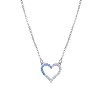 Luxenter-Halskette aus Metalllegierung und mehrfarbiger Zirkonia-Rhodium-Oberfläche – Dressur