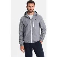OMBRE Regenjacke Leichte Sportjacke für Herren mit Fleece-Futter -.