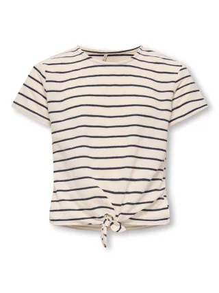 KIDS ONLY - KOGJANA SS STRIPED KNOT TOP JRS - Gr. - 164