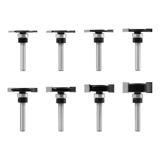 LAVIE 6mm Shank T-Slot Router Bit Tungsten Carbide Blade Multiple Cutting Depths MDF Particle Board Hardwood Compatible