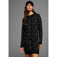 Laura Scott Strickkleid aus kuscheligem Jacquardstrick mit Grafik-Motiv