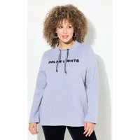 Ulla Popken Sweatshirt Sweater Schriftmotiv Stehkragen Langarm