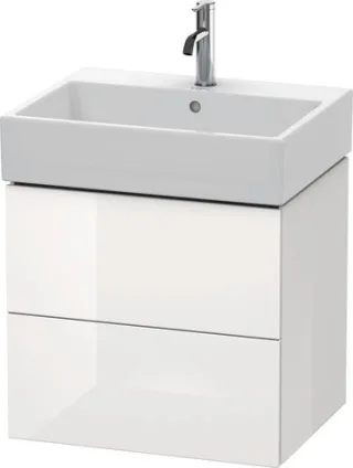 Duravit L-Cube Waschtischunterbau wandhängend Weiß Hochglanz 584x459x544 mm - LC627508585 LC627508585
