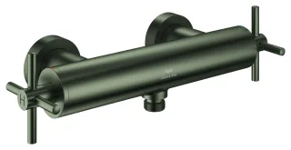 GROHE 2-Griff-Brausearmatur Atrio 26895 Wandmontage Kreuz-Griff satin graphite, 26895MG0 26895MG0