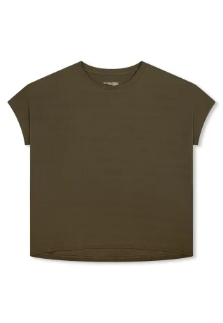 SCHIESSER - Shirt kurzarm Rundhals oliv - Gr. - 44