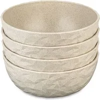 KOZIOL Schale CLUB BOWL, Kunststoff, (Set, 4-tlg), 700 ml, spülmaschinengeeignet, melaminfrei, CO² neutrale Produktion