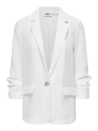 ONLY - ONLITA 3/4 LINEN LOOK BLAZER TLR Bright White - Gr. - 34