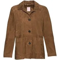Brigitte von Schönfels Lederjacke Leder-Hemdjacke