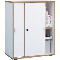 VCM Aktenschrank Büroschrank Salia mit Schiebtüren H. 74 x B. 60 x mit 2 Fächern, Büromöbel