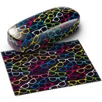 FEFI Brillenetui Hardcase, mit passendem Mikrofasertuch, inklusive Mikrofasertuch