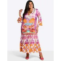 Sheego Etuikleid Kleid 3/4-Arm