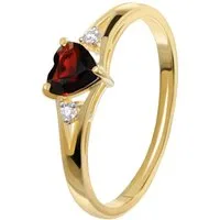trendor Goldring DamenGold 333/8K mit Granat/Zirkonia