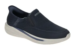 Skechers 210887 NVY SLADE DEACON Herren Slipper blau navy Maschinen waschbar ...