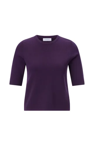Rich & Royal - Crew Neck Short Sleeve Set mulberry - Gr. - S