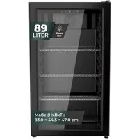 YUNA Getränkekühlschrank Cool-View GKS90, 83 cm hoch, 44.50 cm breit