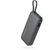 Cuktech CUKP200NGLLG Powerbank 20000 mAh (5, 9, 12, 15, 20 V), Integriertes USB-C Kabel mit Tragefunktion