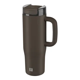 ZWILLING Thermo Plus Thermobecher mit Strohhalm, 900 ml, Edelstahl, Chocolate