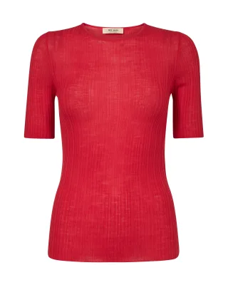 MOS MOSH - MMBouch Rib SS Knit chinese red - Gr. - S