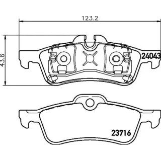 Hella Bremsbel?ge hinten Mini R50 R52 R53