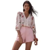 Love & Roses Druckbluse Love & Roses Bluse mit 3D-Blumenprint, Regular (1-tlg)